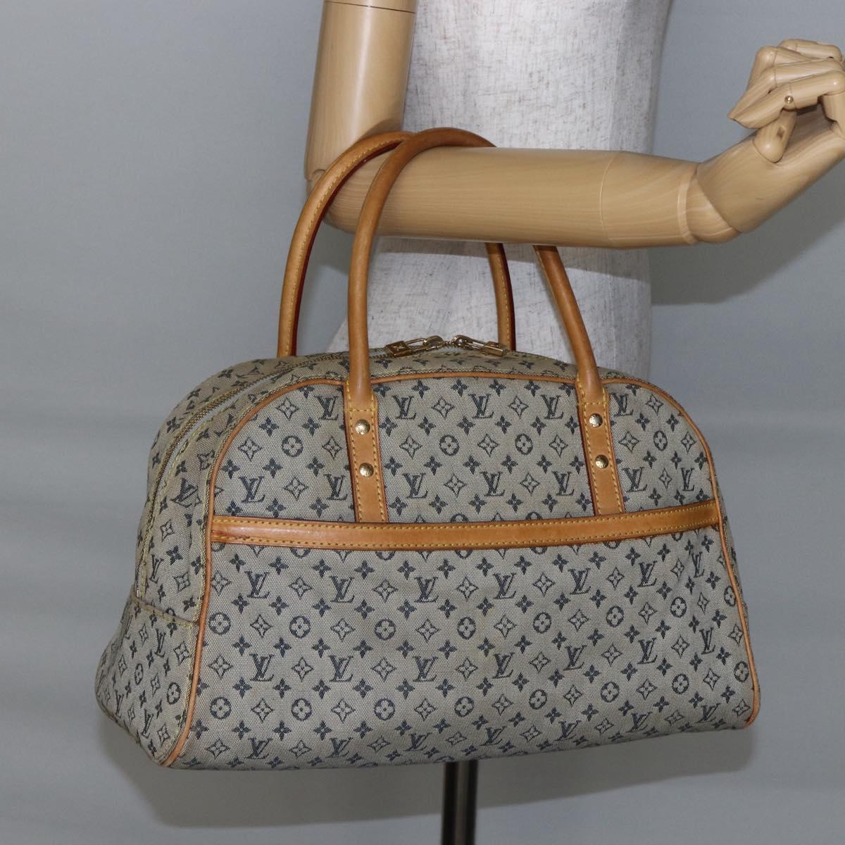 LOUIS VUITTON Monogram Mini Marie Hand Bag Blue M92003 LV Auth bs29728
