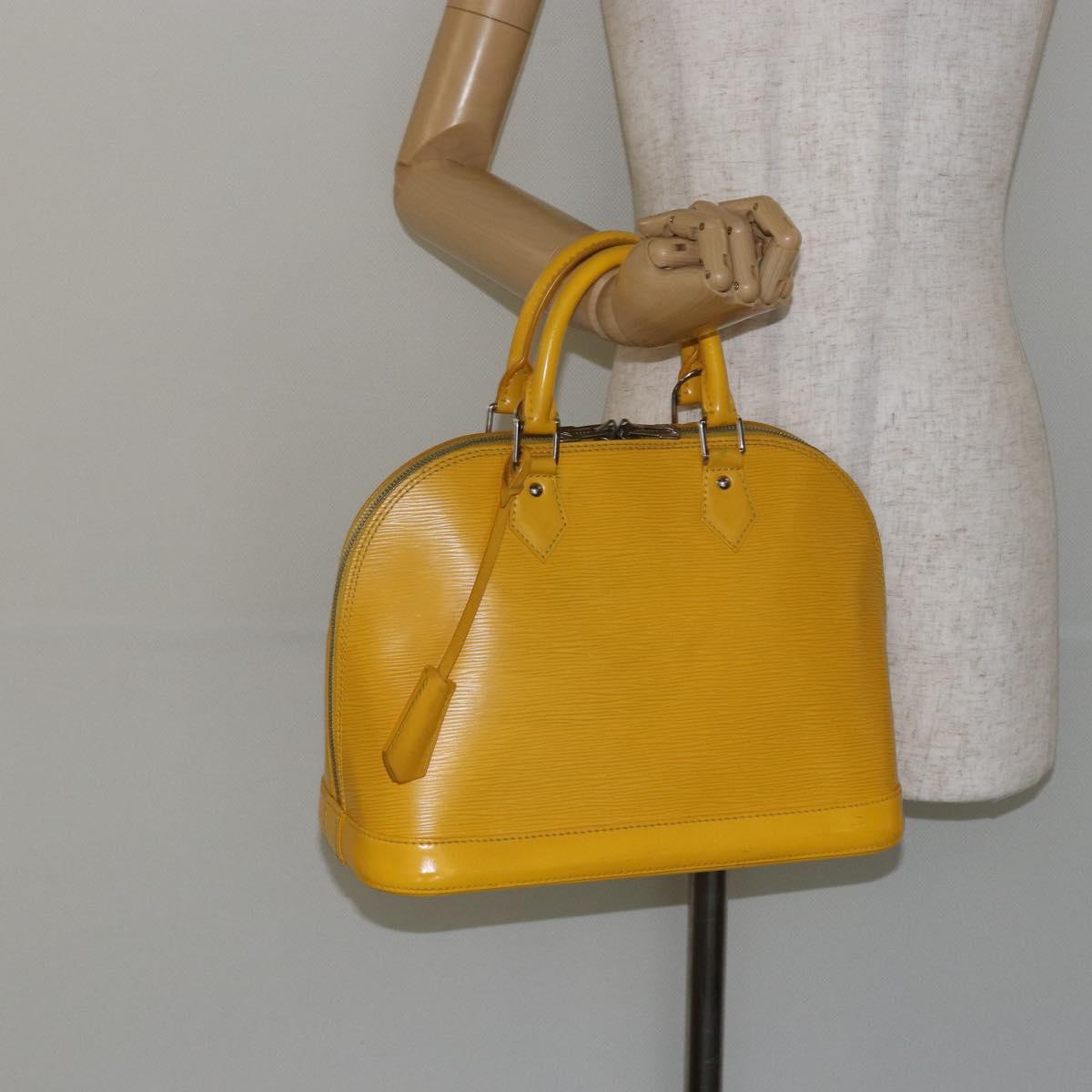 LOUIS VUITTON Epi Alma PM Hand Bag Yellow Mimosa M40951 LV Auth bs29736