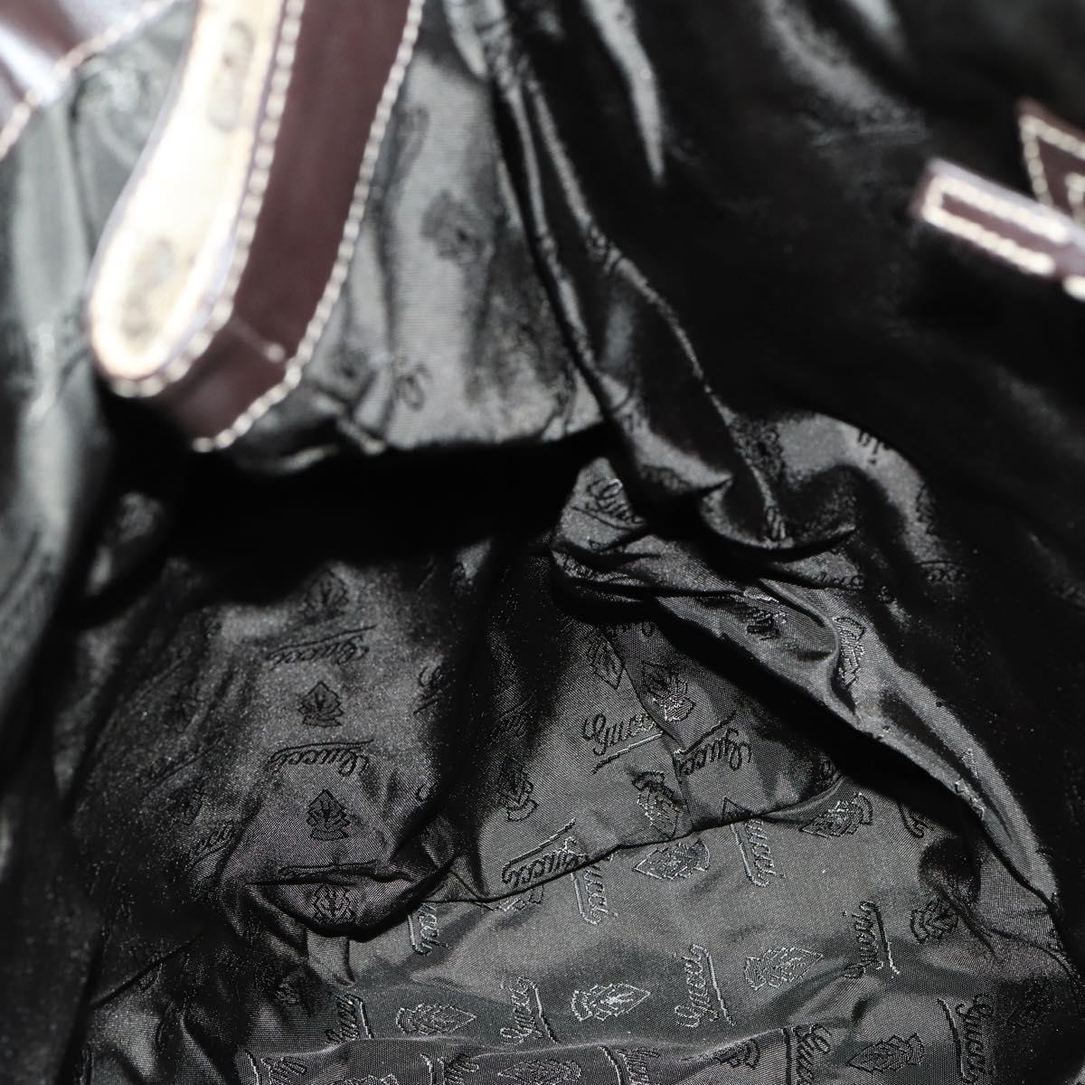 GUCCI GG Crystal Tote Bag Coated Canvas Beige Gold 197022 Auth bs29740