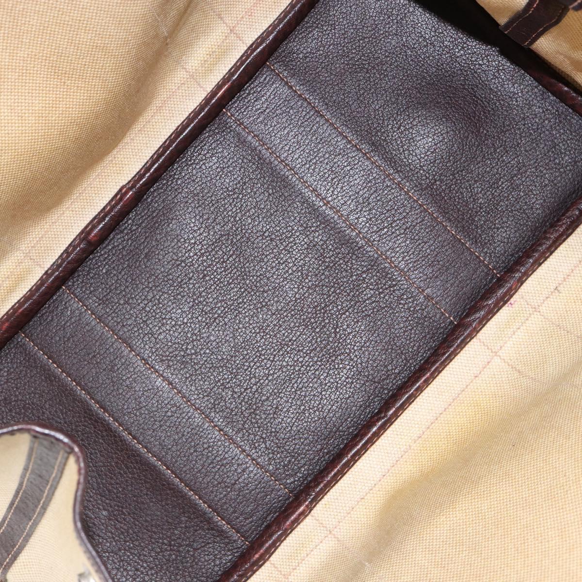 HERMES Garden Party MM Tote Bag Coated Canvas Beige Silver Auth bs29742