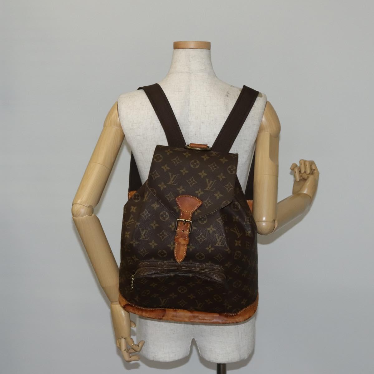 LOUIS VUITTON Monogram Montsouris GM Backpack M51135 LV Auth bs29745