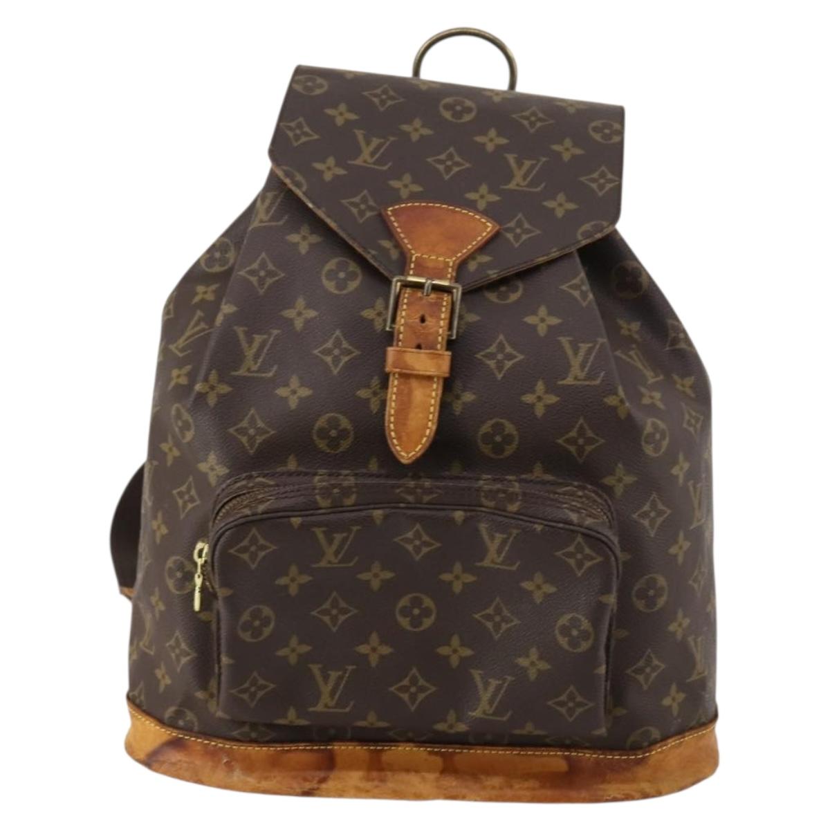LOUIS VUITTON Monogram Montsouris GM Backpack M51135 LV Auth bs29745