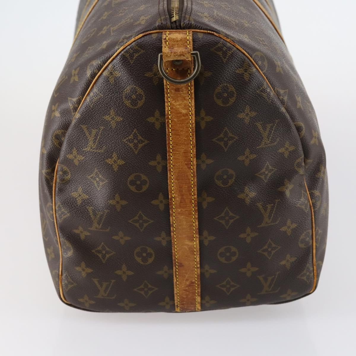 LOUIS VUITTON Monogram Keepall Bandouliere 55 Boston Bag M41414 LV Auth bs29746