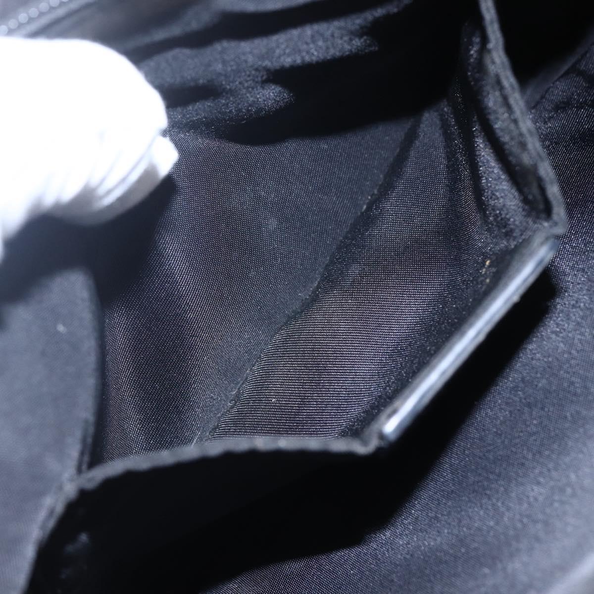 Christian Dior Trotter Canvas Pouch Brown Silver Auth bs29749