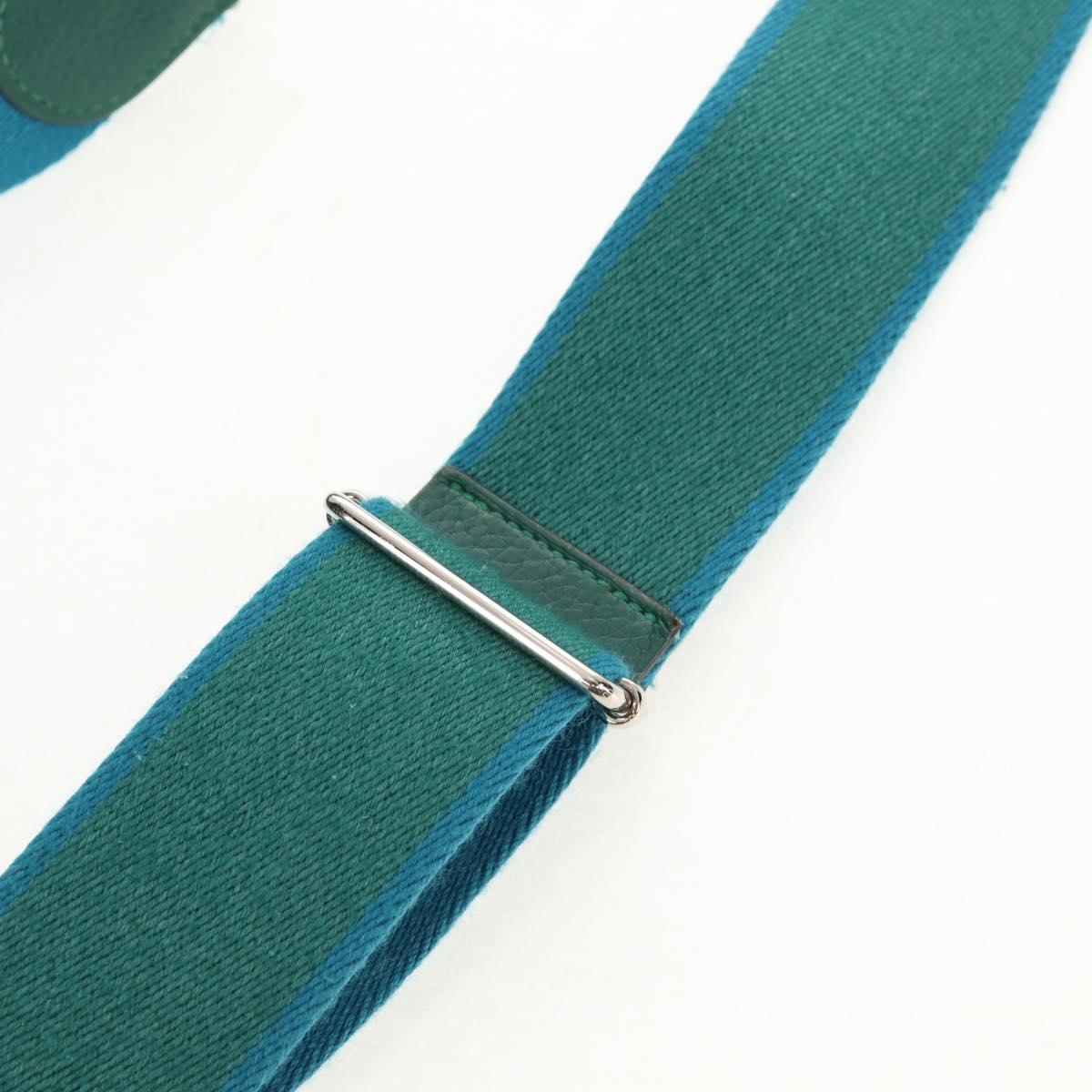 HERMES Evelyn 3 GM Shoulder Bag Leather Green Auth bs29763SAM