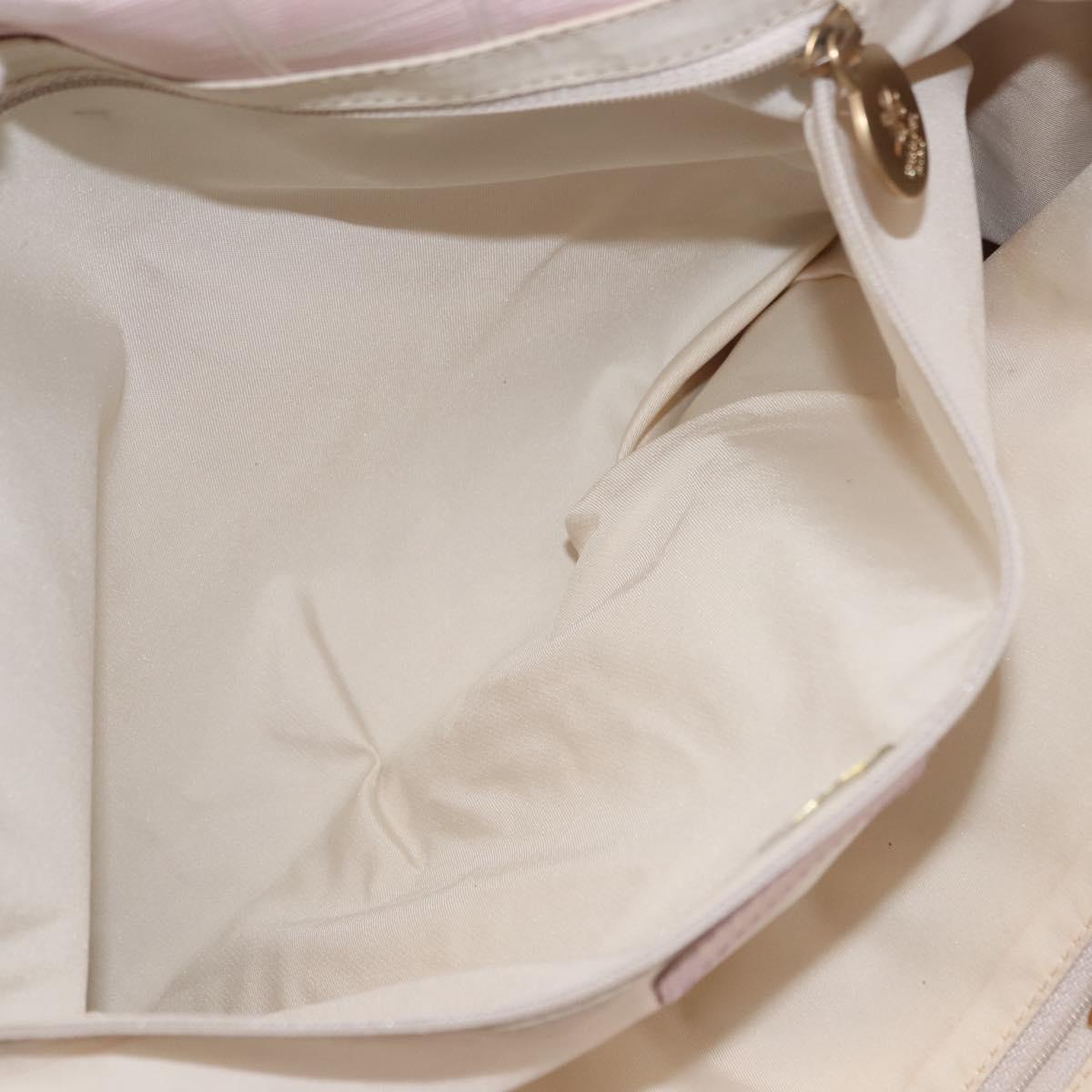 CHANEL New Travel Line Tote Bag Nylon Pink CC Auth bs29765