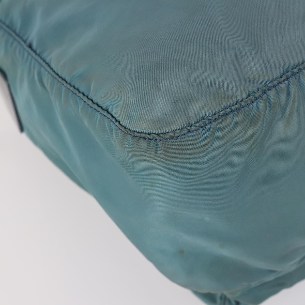 PRADA Shoulder Bag Nylon Green Silver Auth bs29768