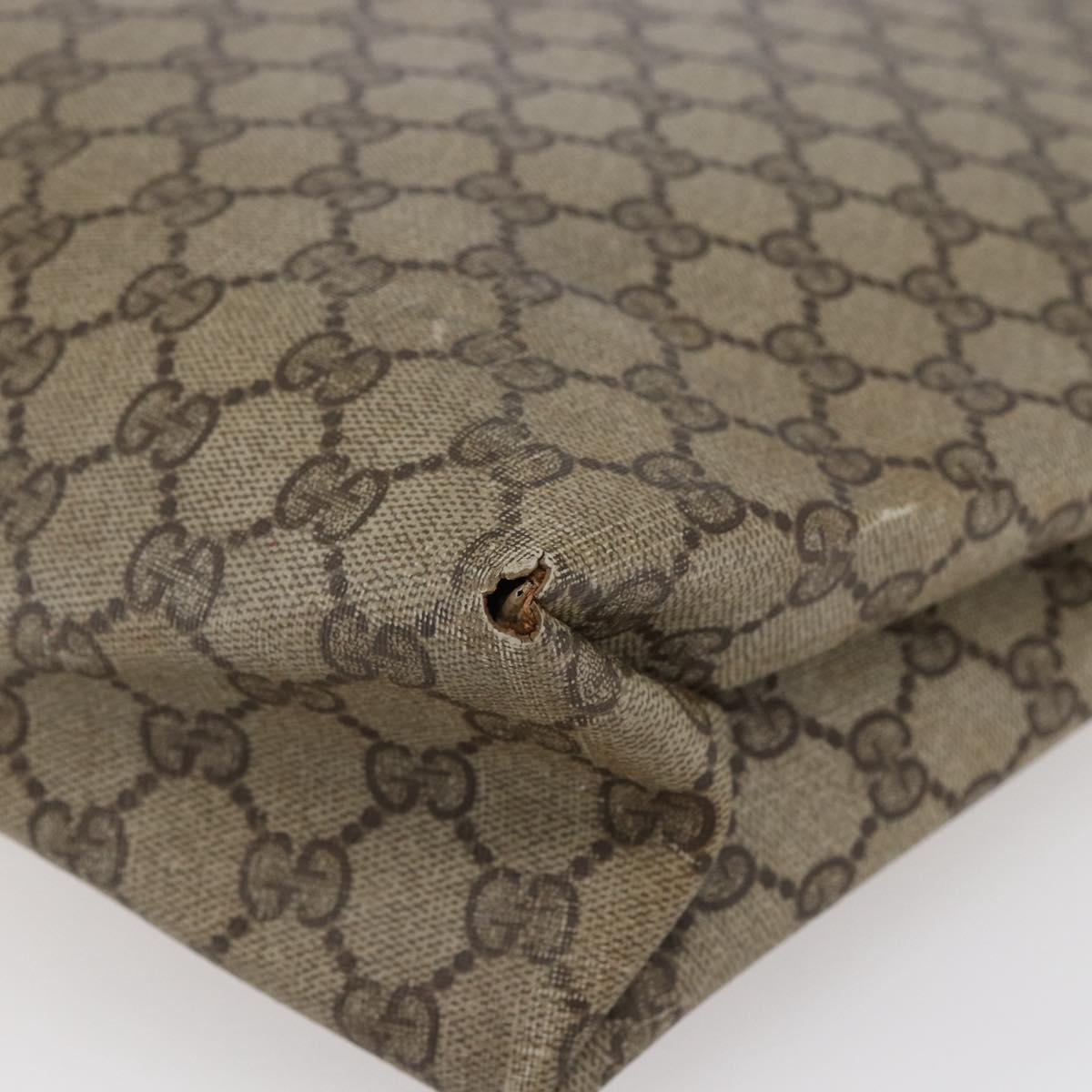 GUCCI GG Supreme Tote Bag PVC Beige Brown 39 02 061 Auth bs29779