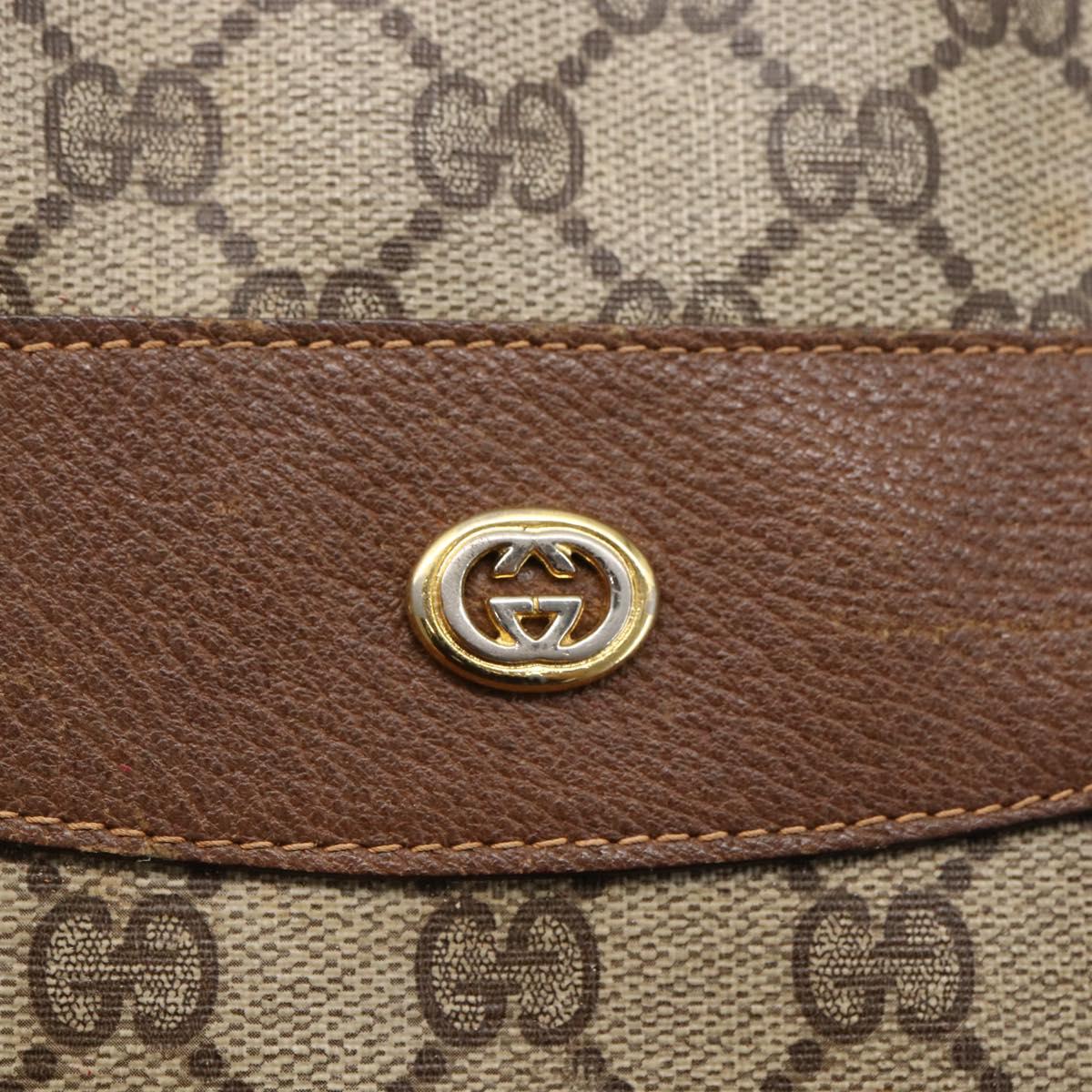 GUCCI GG Supreme Tote Bag PVC Beige Brown 39 02 061 Auth bs29779