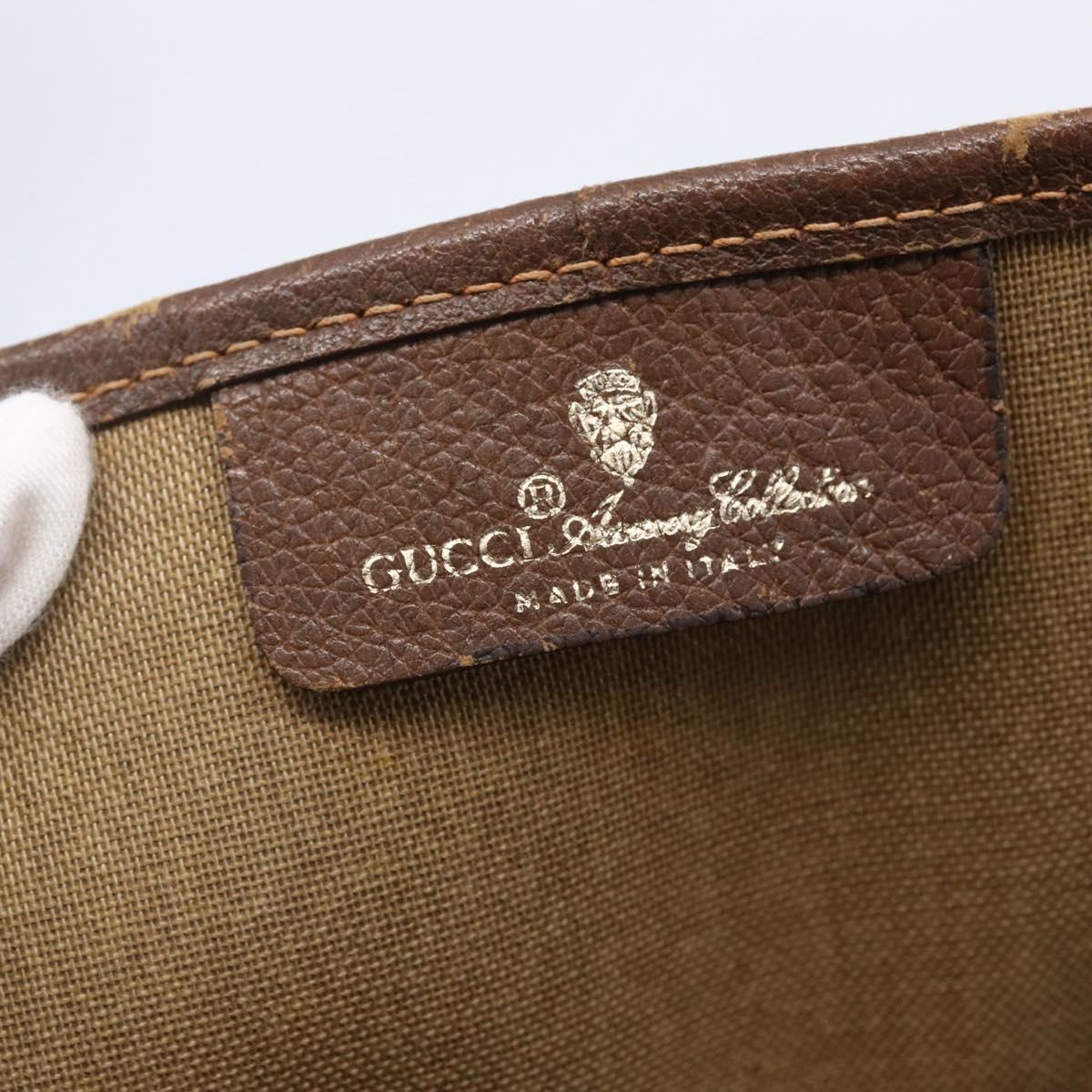 GUCCI GG Supreme Tote Bag PVC Beige Brown 39 02 061 Auth bs29779