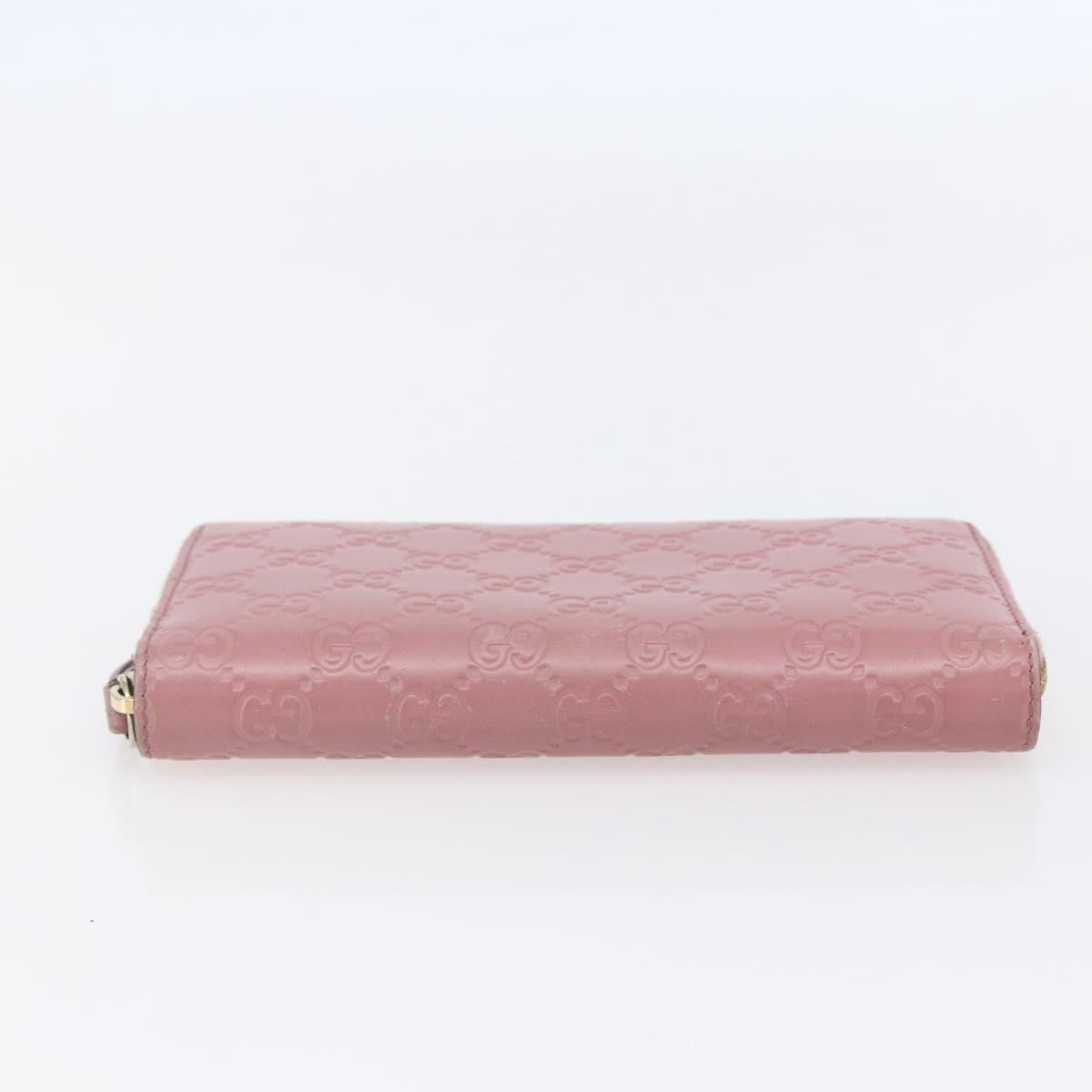GUCCI GG Canvas Guccissima Long Wallet Leather Pink 410102 203887 Auth bs29790