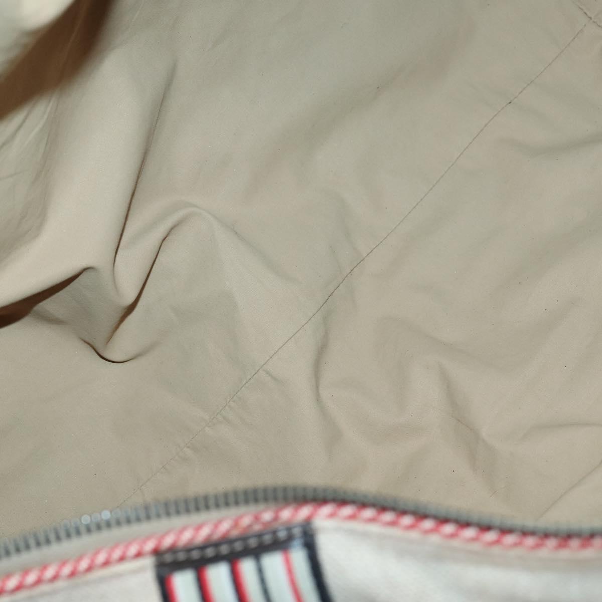 BOTTEGAVENETA Boston Bag Canvas Leather 2way Beige Auth bs29791