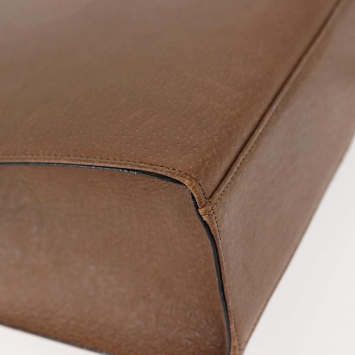 VALENTINO Hand Bag Leather 2way Brown Gold Auth bs29793