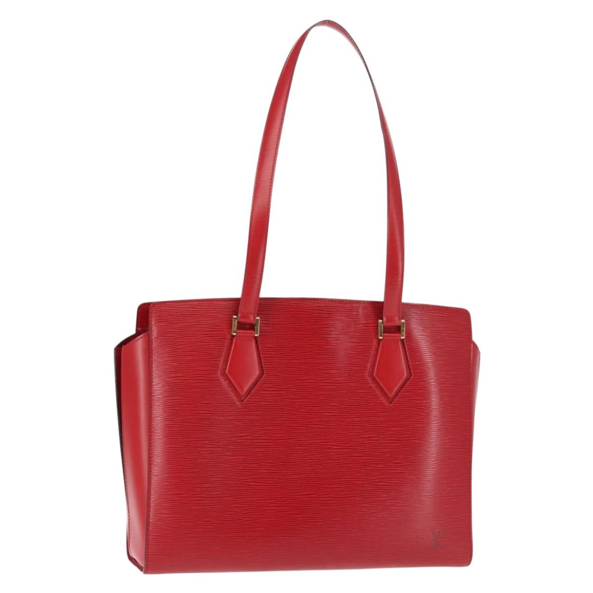 LOUIS VUITTON Epi Duplex Tote Bag Red M52427 LV Auth bs29794