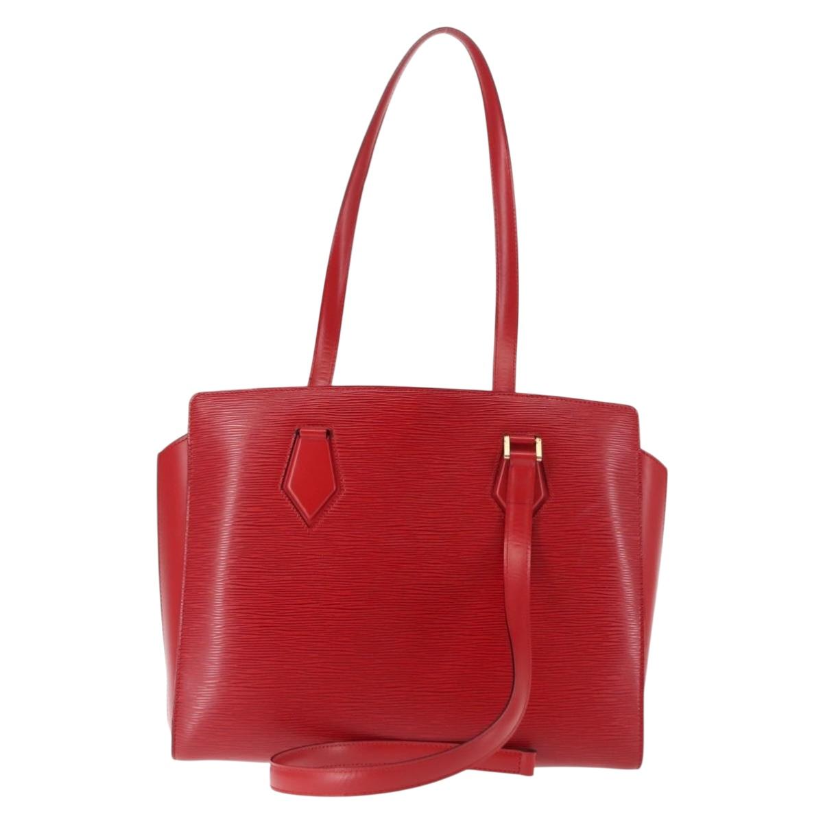LOUIS VUITTON Epi Duplex Tote Bag Red M52427 LV Auth bs29794