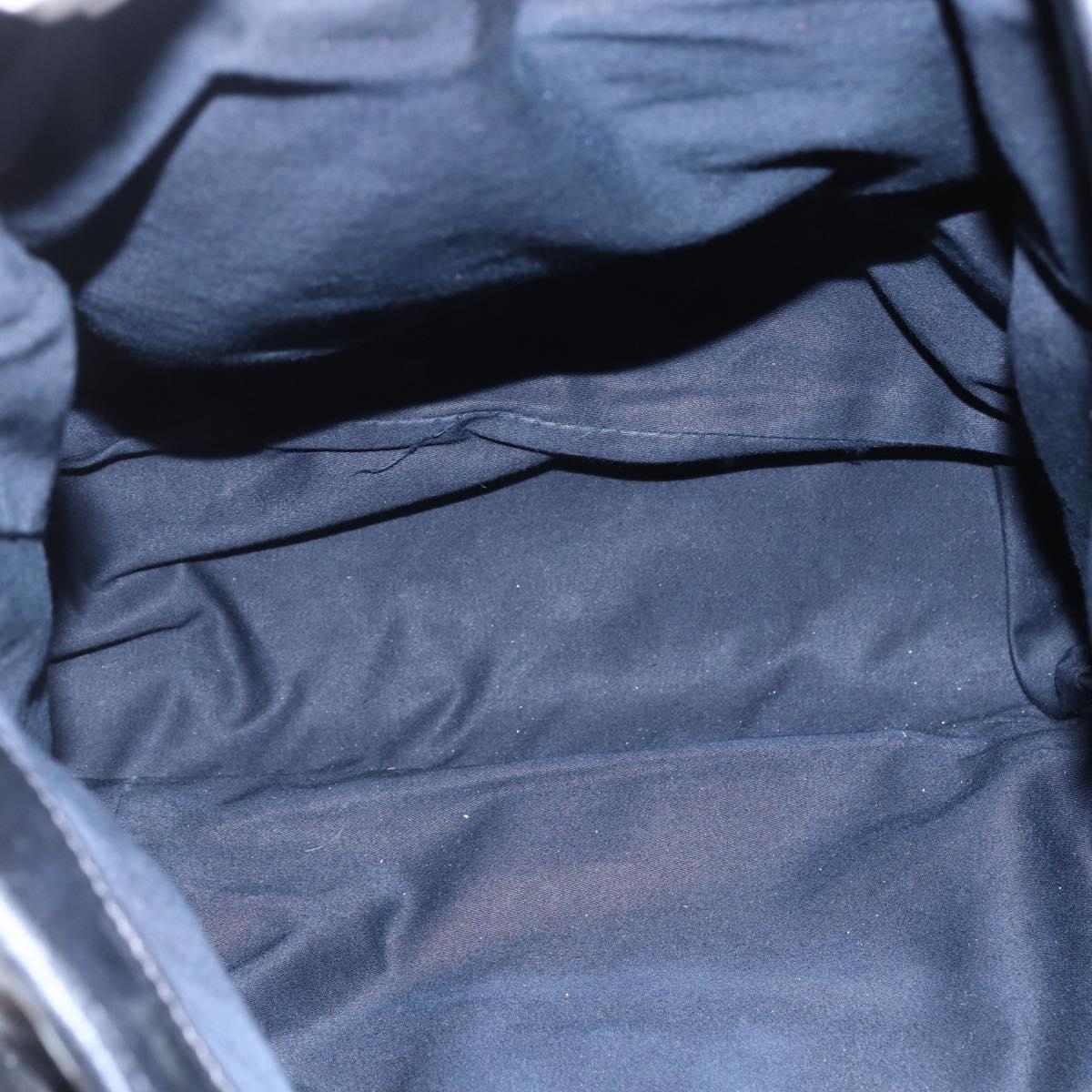 Miu Miu Tote Bag Leather 2way Black Gold Auth bs29797