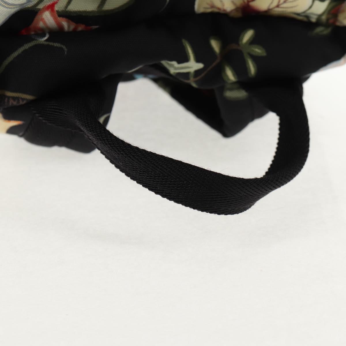 GUCCI flora Backpack Canvas Black Silver 353476 Auth bs29799