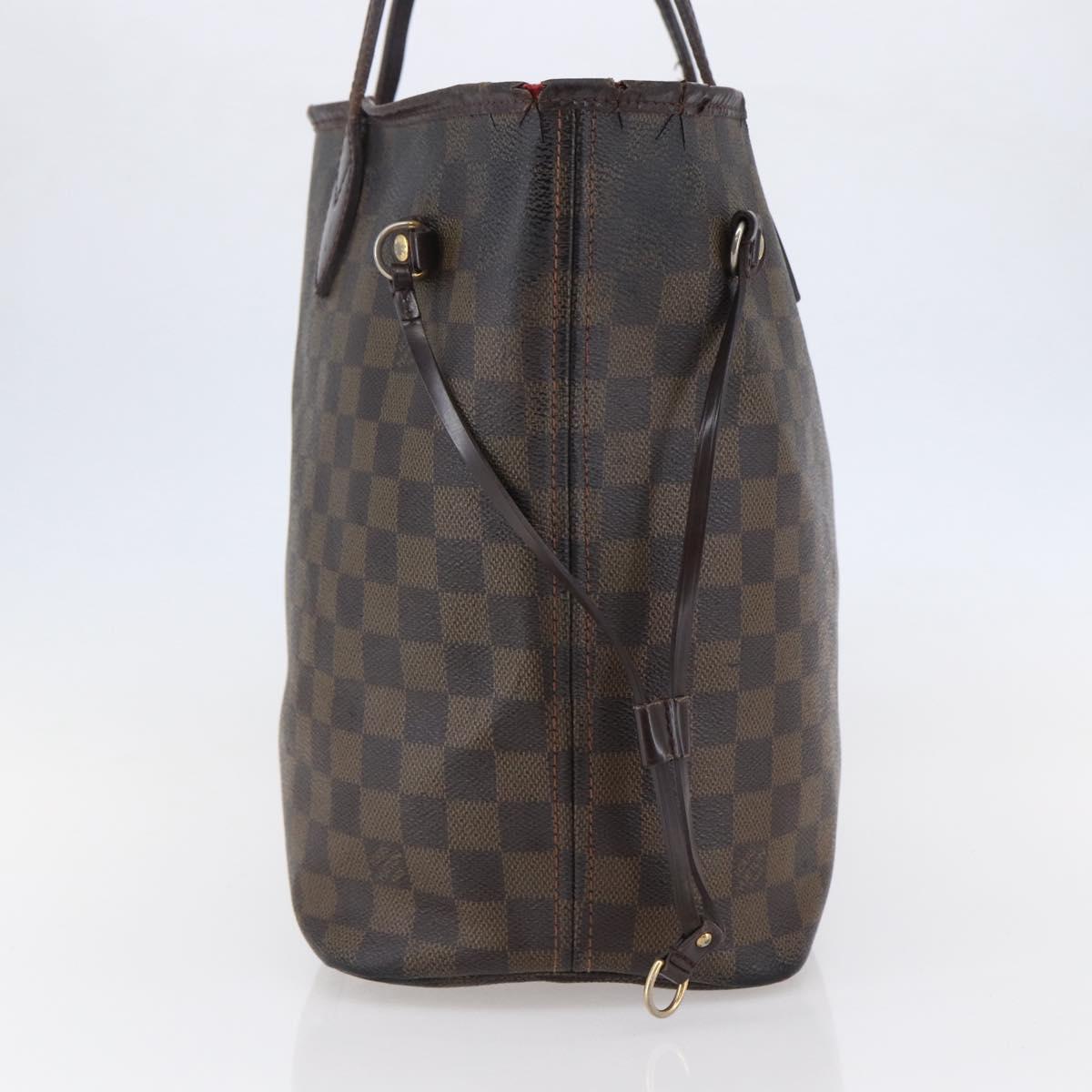 LOUIS VUITTON Damier Ebene Neverfull MM Tote Bag N51105 LV Auth bs29807