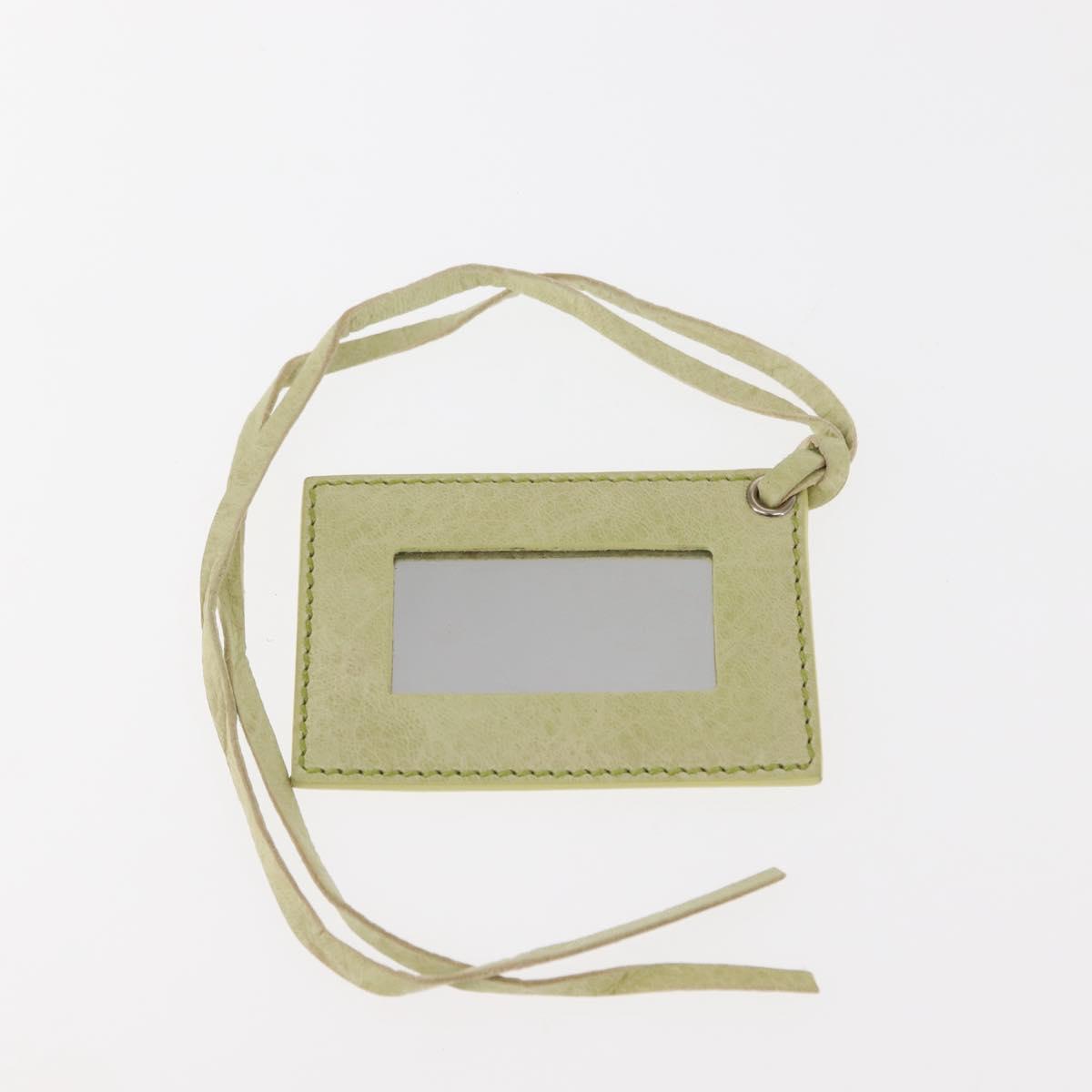 BALENCIAGA The Giant Envelope Bag Leather Silver Light Green 186182 Auth bs29813