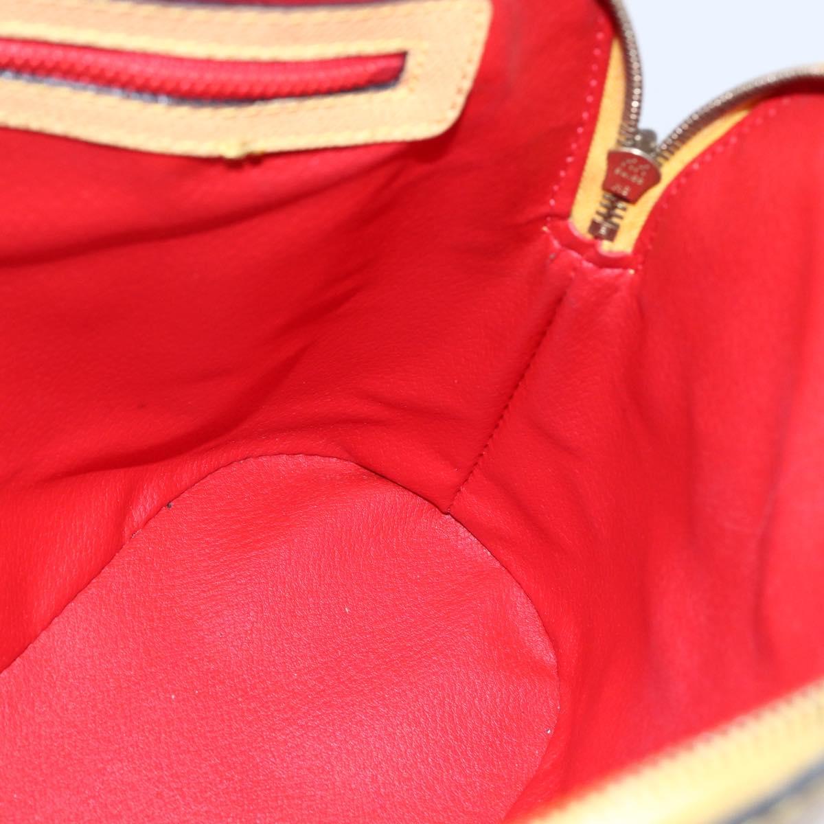 CELINE Hand Bag Leather 2way Yellow Gold Auth bs29816