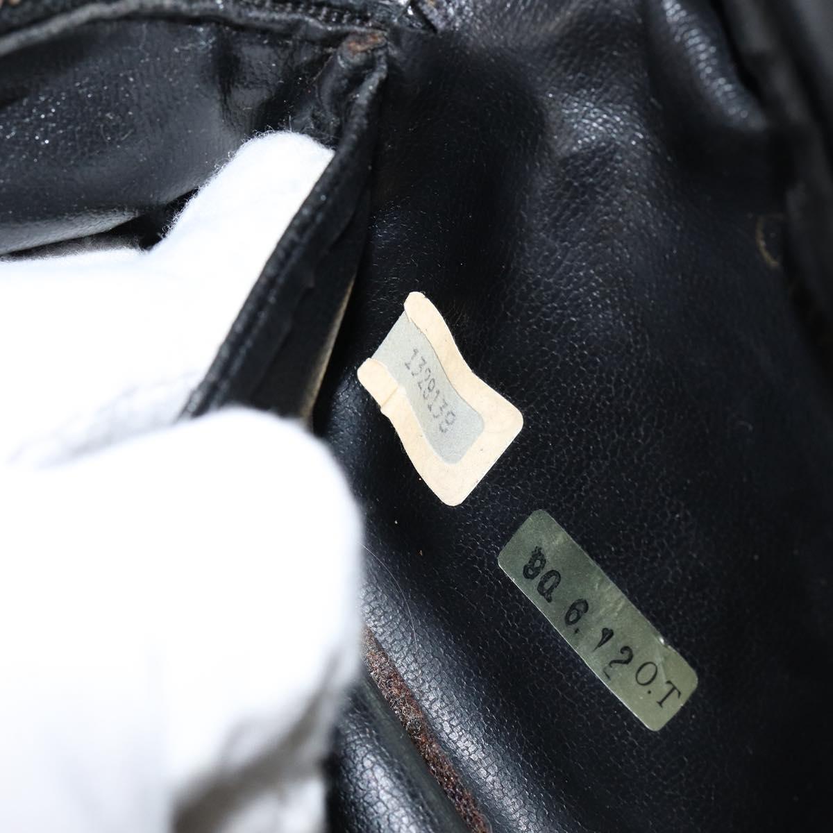 CHANEL Matelasse Vanity Pouch Lamb Skin Black Gold CC Auth bs29827