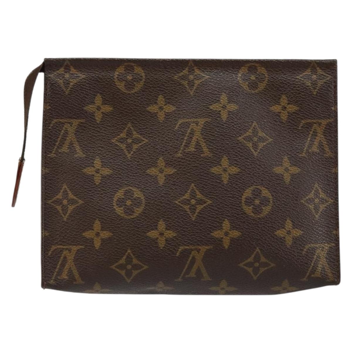 LOUIS VUITTON Monogram Poche Toilette 19 Pouch M47544 LV Auth bs29845