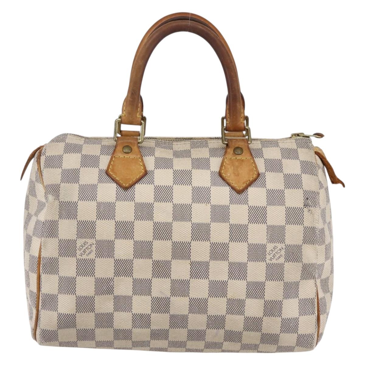 LOUIS VUITTON Damier Azur Speedy 25 Hand Bag N41534 LV Auth bs29847