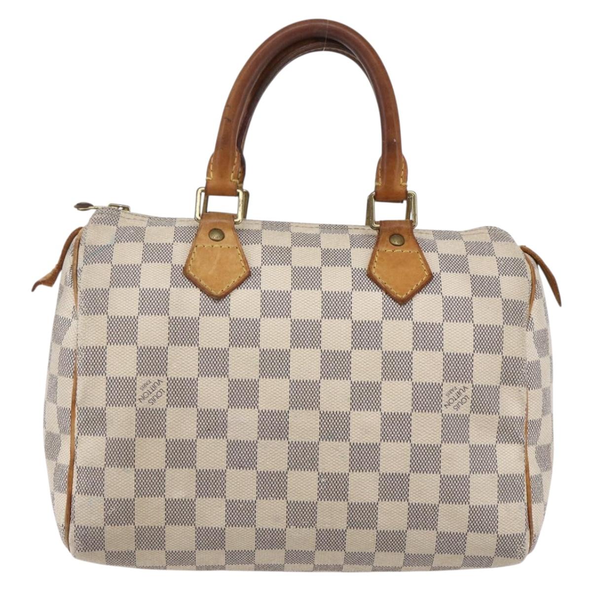 LOUIS VUITTON Damier Azur Speedy 25 Hand Bag N41534 LV Auth bs29847