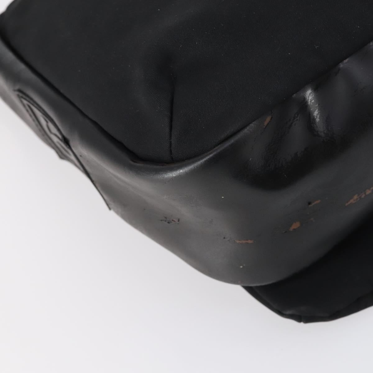 CHANEL Sports Shoulder Bag Nylon Black CC Auth bs29848