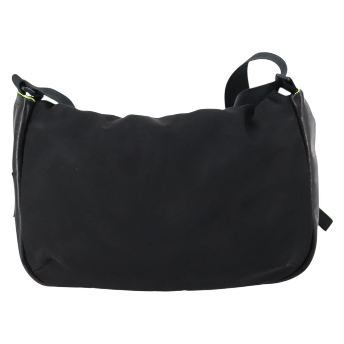 CHANEL Sports Shoulder Bag Nylon Black CC Auth bs29848