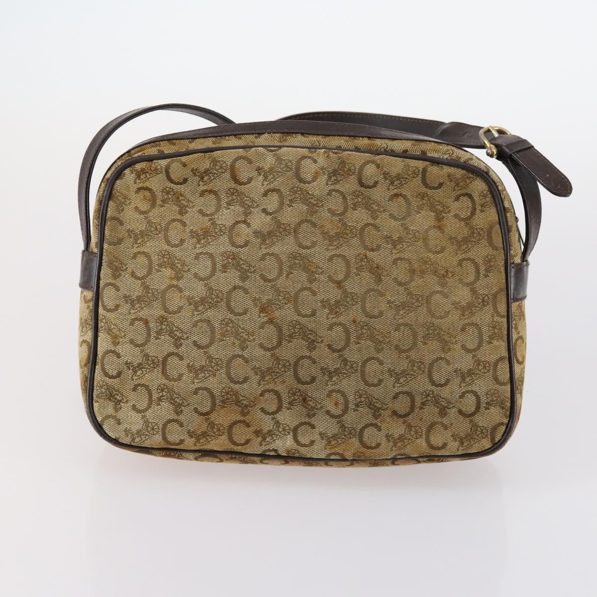 CELINE C Macadam Canvas Shoulder Bag Enamel 3Set Brown Black beige Auth bs29851