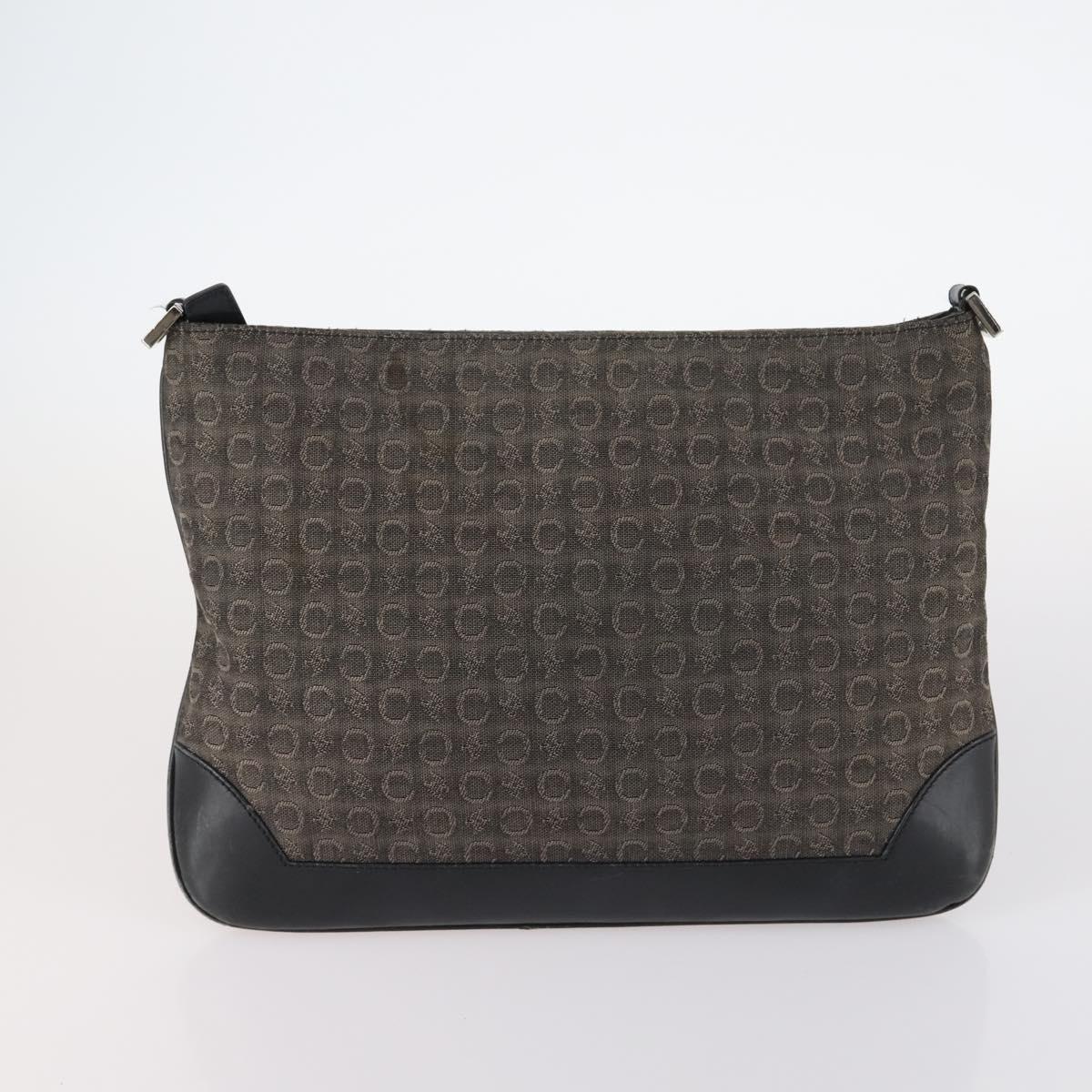 CELINE C Macadam Canvas Shoulder Bag Enamel 3Set Brown Black beige Auth bs29851