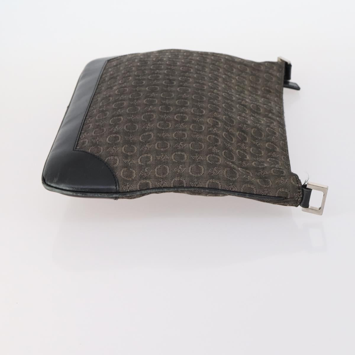 CELINE C Macadam Canvas Shoulder Bag Enamel 3Set Brown Black beige Auth bs29851