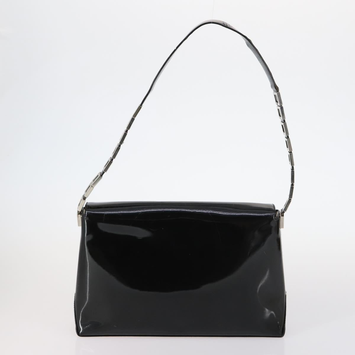 CELINE C Macadam Canvas Shoulder Bag Enamel 3Set Brown Black beige Auth bs29851