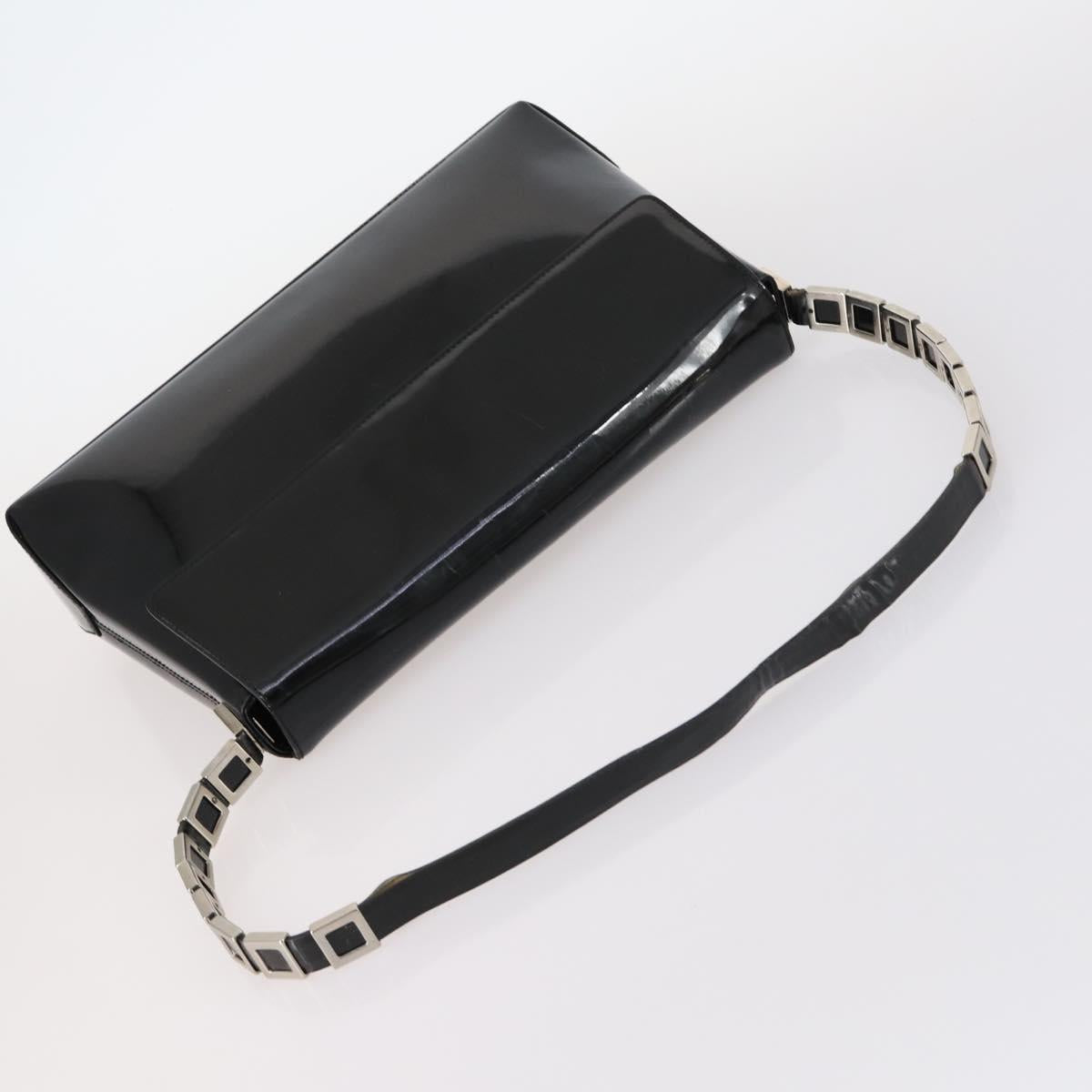 CELINE C Macadam Canvas Shoulder Bag Enamel 3Set Brown Black beige Auth bs29851