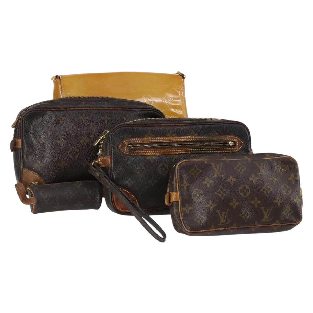 LOUIS VUITTON Monogram Vernis Bag 5Set LV Auth bs29852