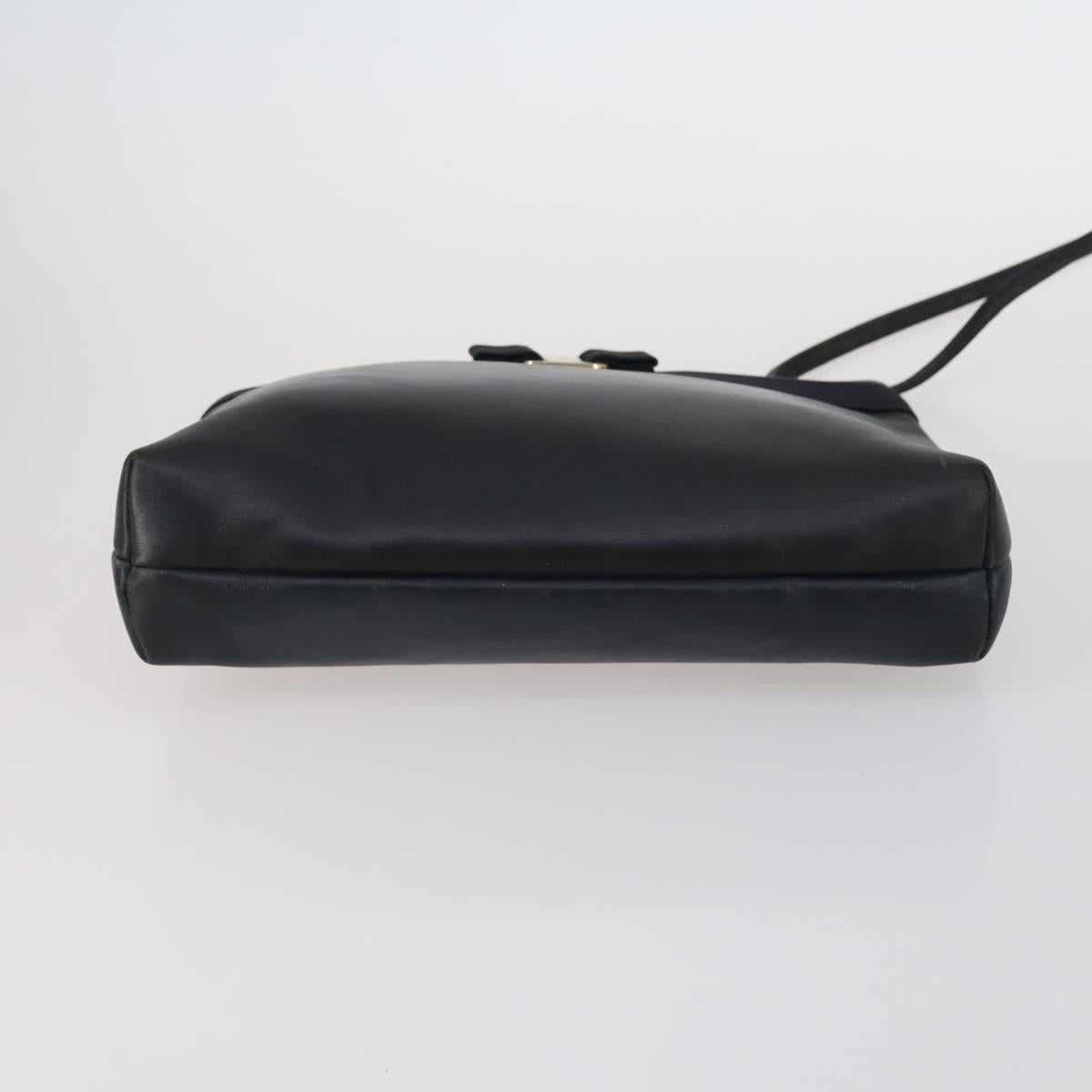 Salvatore Ferragamo Bag Enamel Leather Nylon 5Set Black Khaki pink Auth bs29853