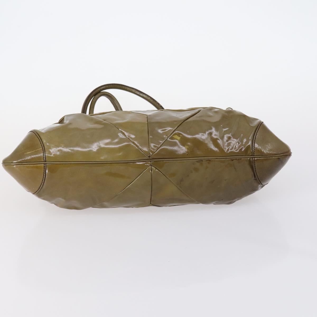 Salvatore Ferragamo Bag Enamel Leather Nylon 5Set Black Khaki pink Auth bs29853