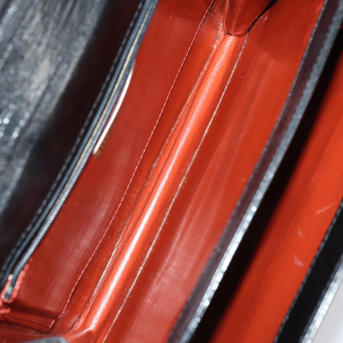 SAINT LAURENT Hand Bag Leather nylon 5Set Silver Black Ivory Auth bs29856