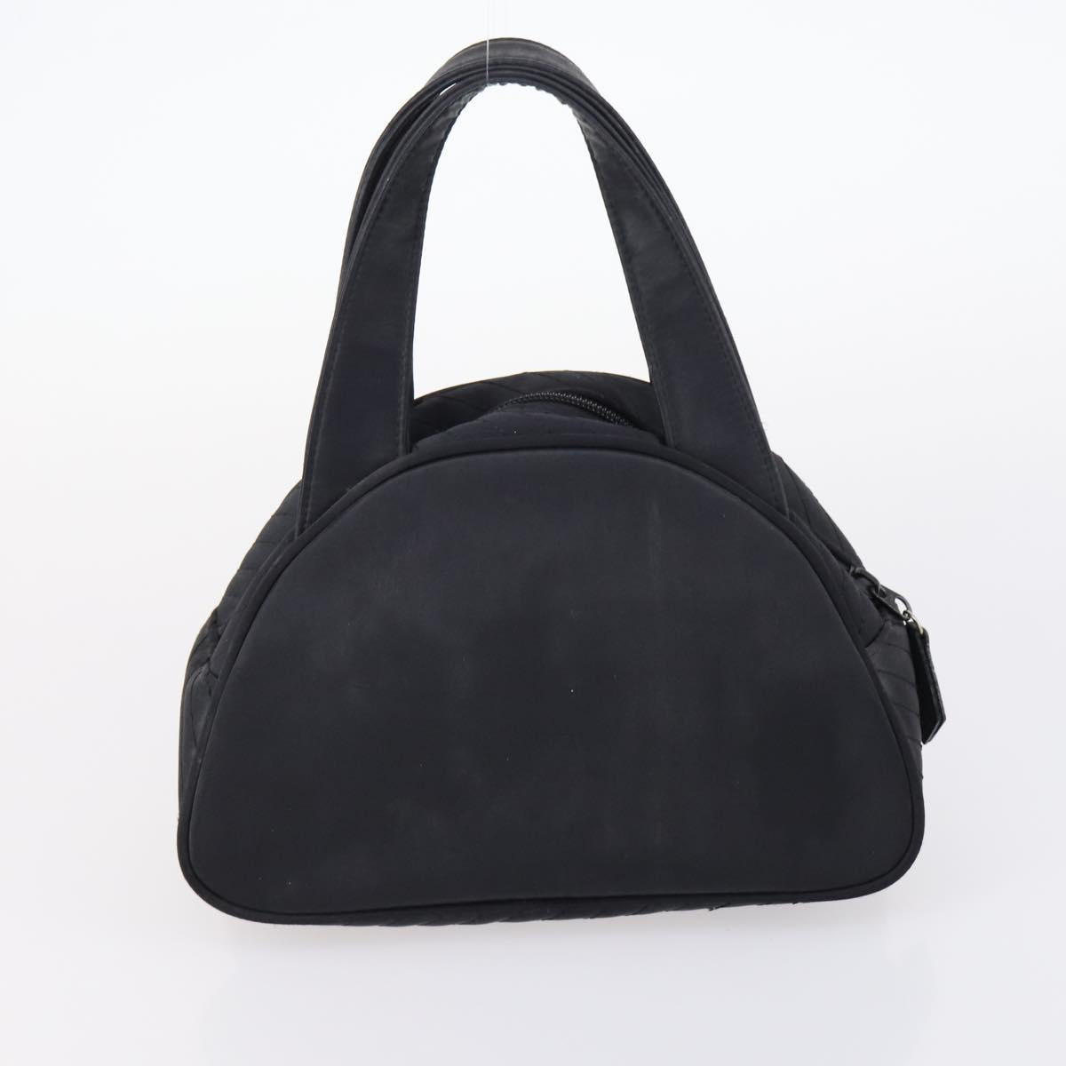 SAINT LAURENT Hand Bag Leather nylon 5Set Silver Black Ivory Auth bs29856