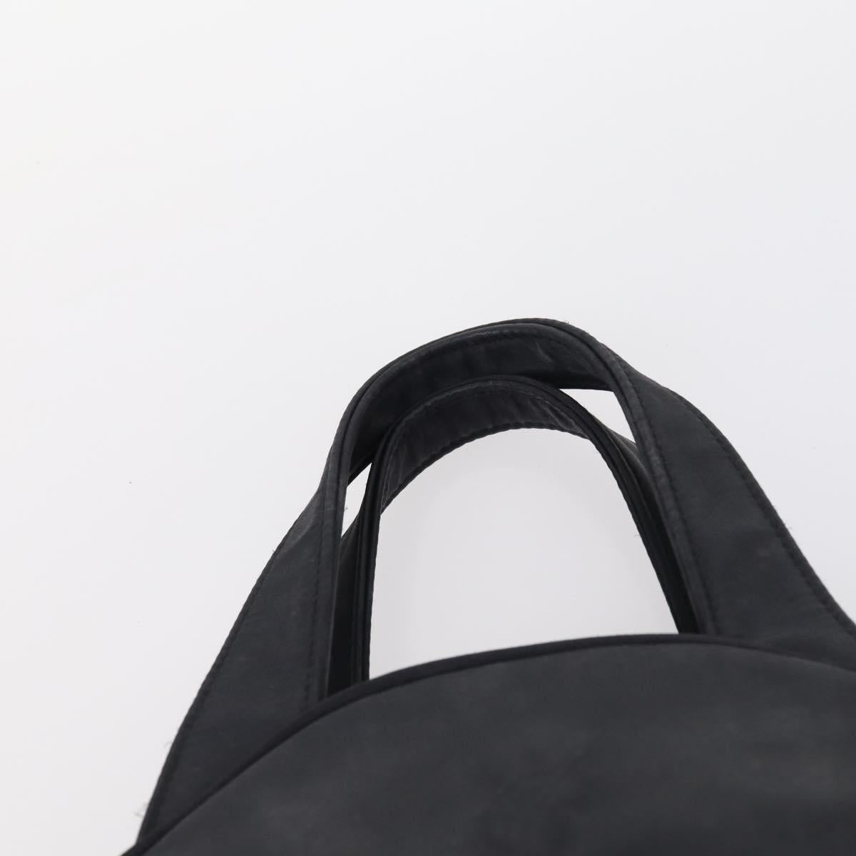 SAINT LAURENT Hand Bag Leather nylon 5Set Silver Black Ivory Auth bs29856