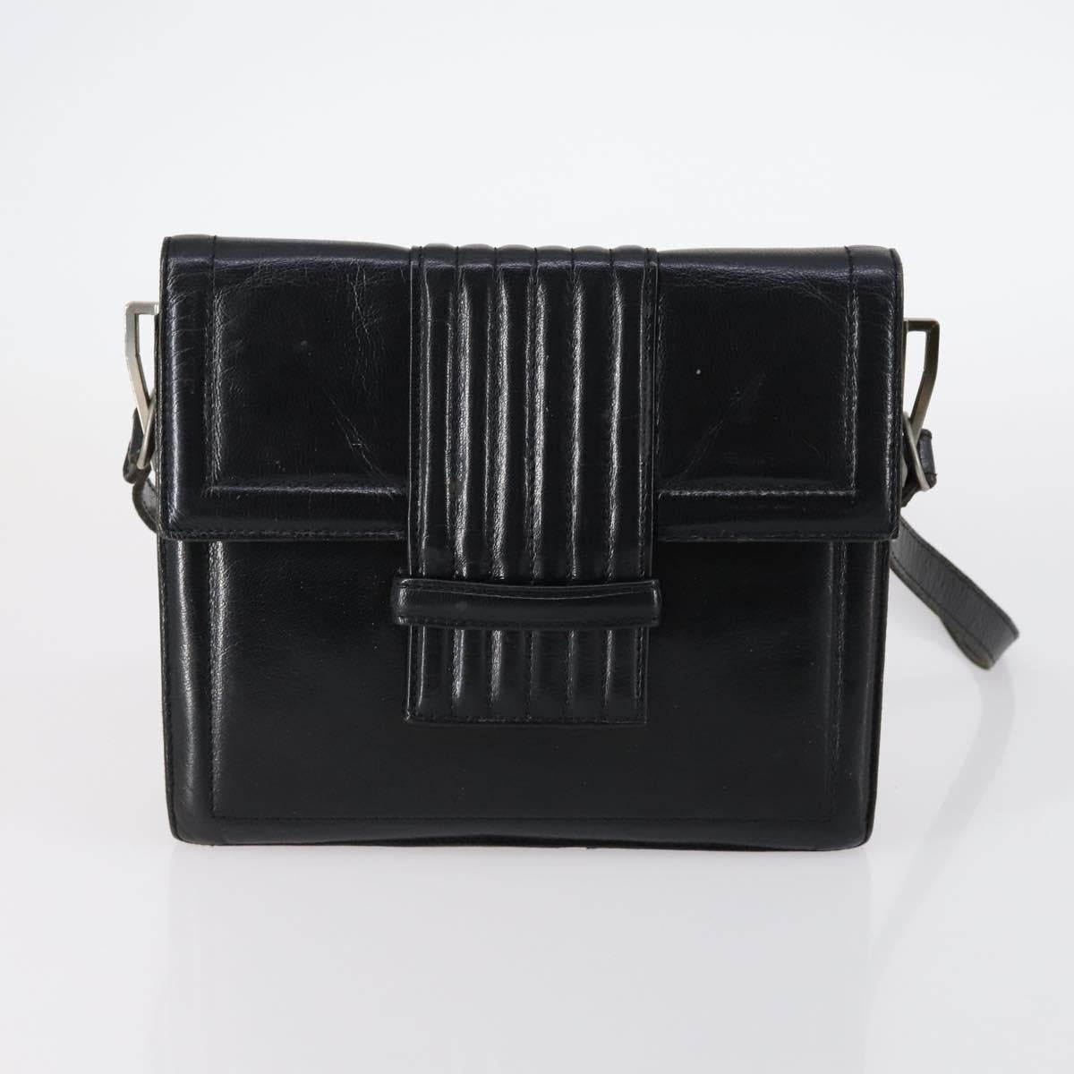 SAINT LAURENT Hand Bag Leather nylon 5Set Silver Black Ivory Auth bs29856