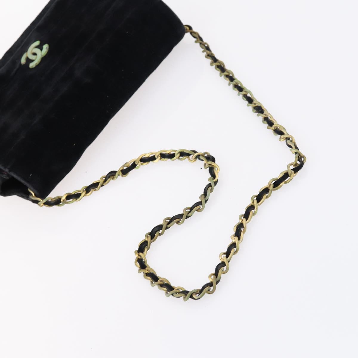 CHANEL Hand Bag Leather Nylon 5Set Black Navy CC Auth bs29857