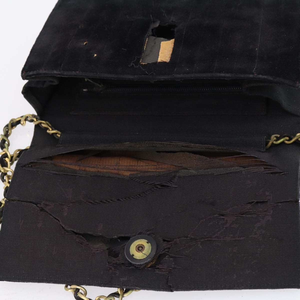 CHANEL Hand Bag Leather Nylon 5Set Black Navy CC Auth bs29857