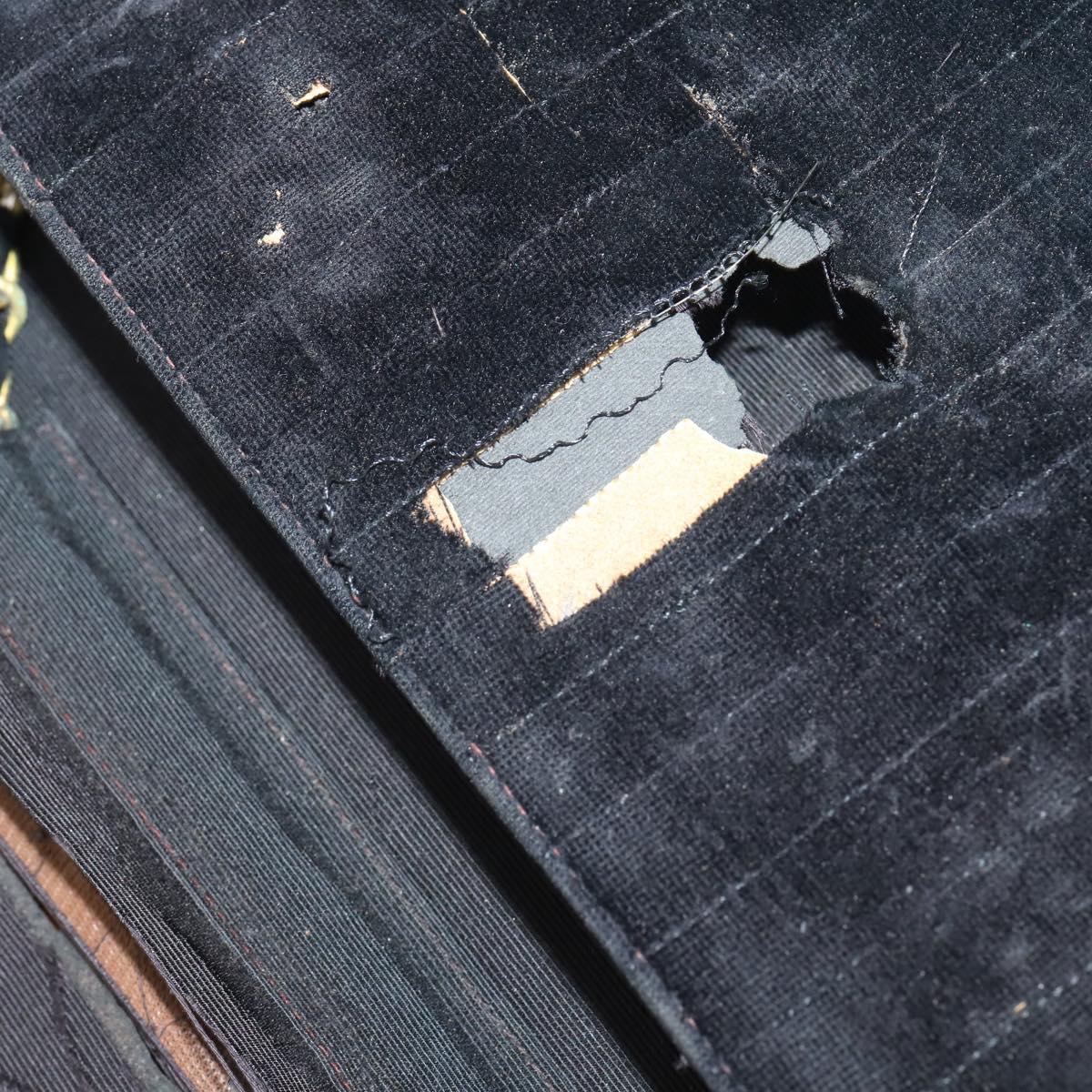 CHANEL Hand Bag Leather Nylon 5Set Black Navy CC Auth bs29857