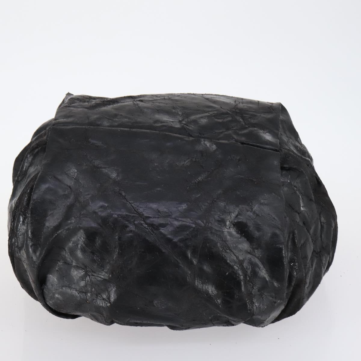 CHANEL Hand Bag Leather Nylon 5Set Black Navy CC Auth bs29857