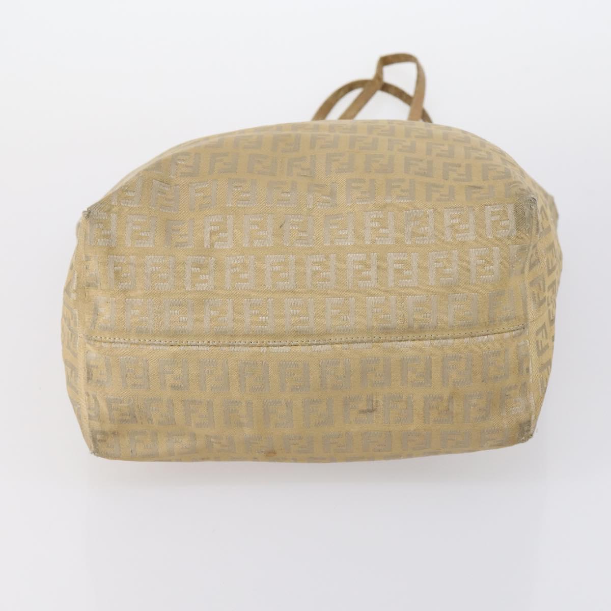 FENDI Zucchino Pecan Bag Canvas Coated Canvas 4Set Black Brown Auth bs29858