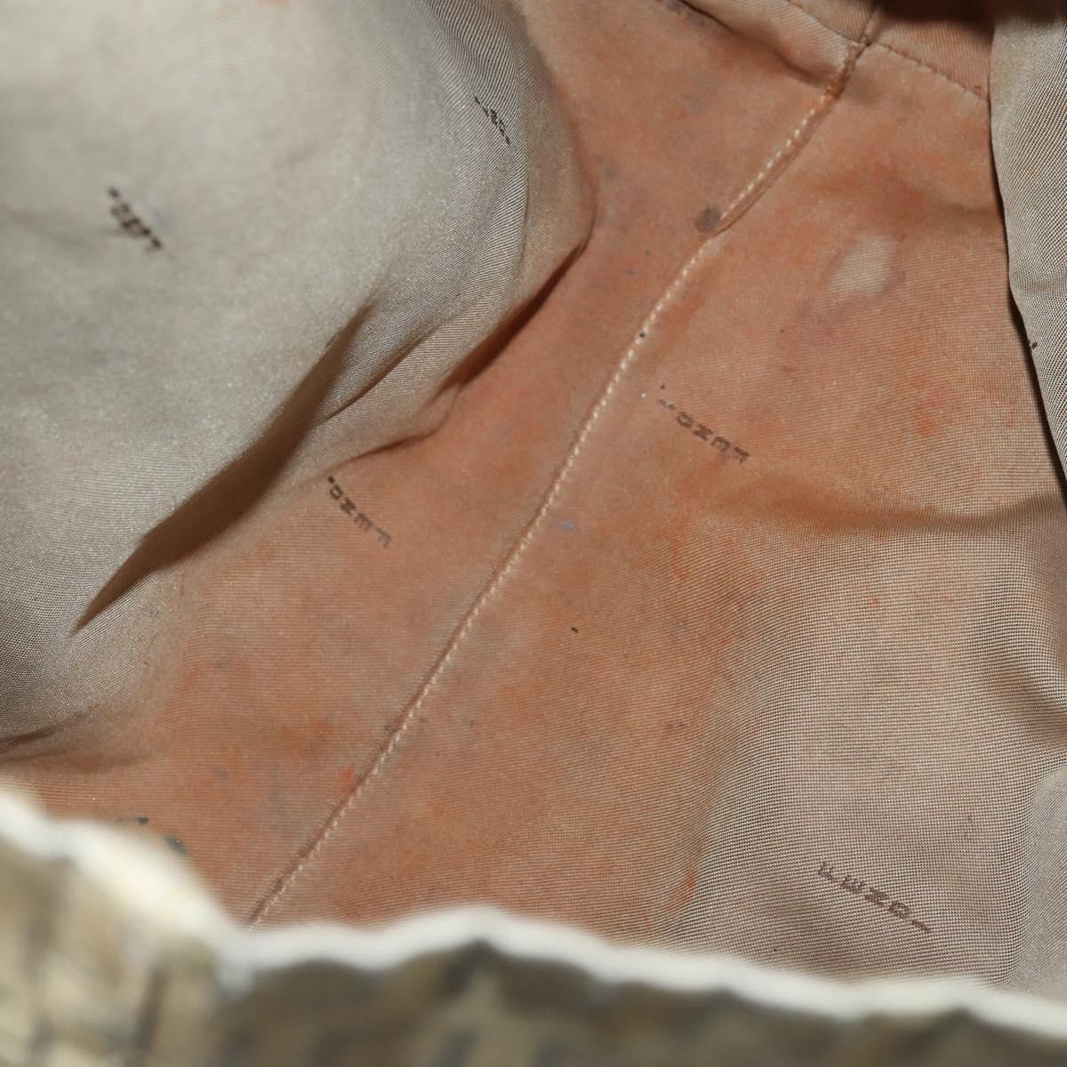 FENDI Zucchino Pecan Bag Canvas Coated Canvas 4Set Black Brown Auth bs29858