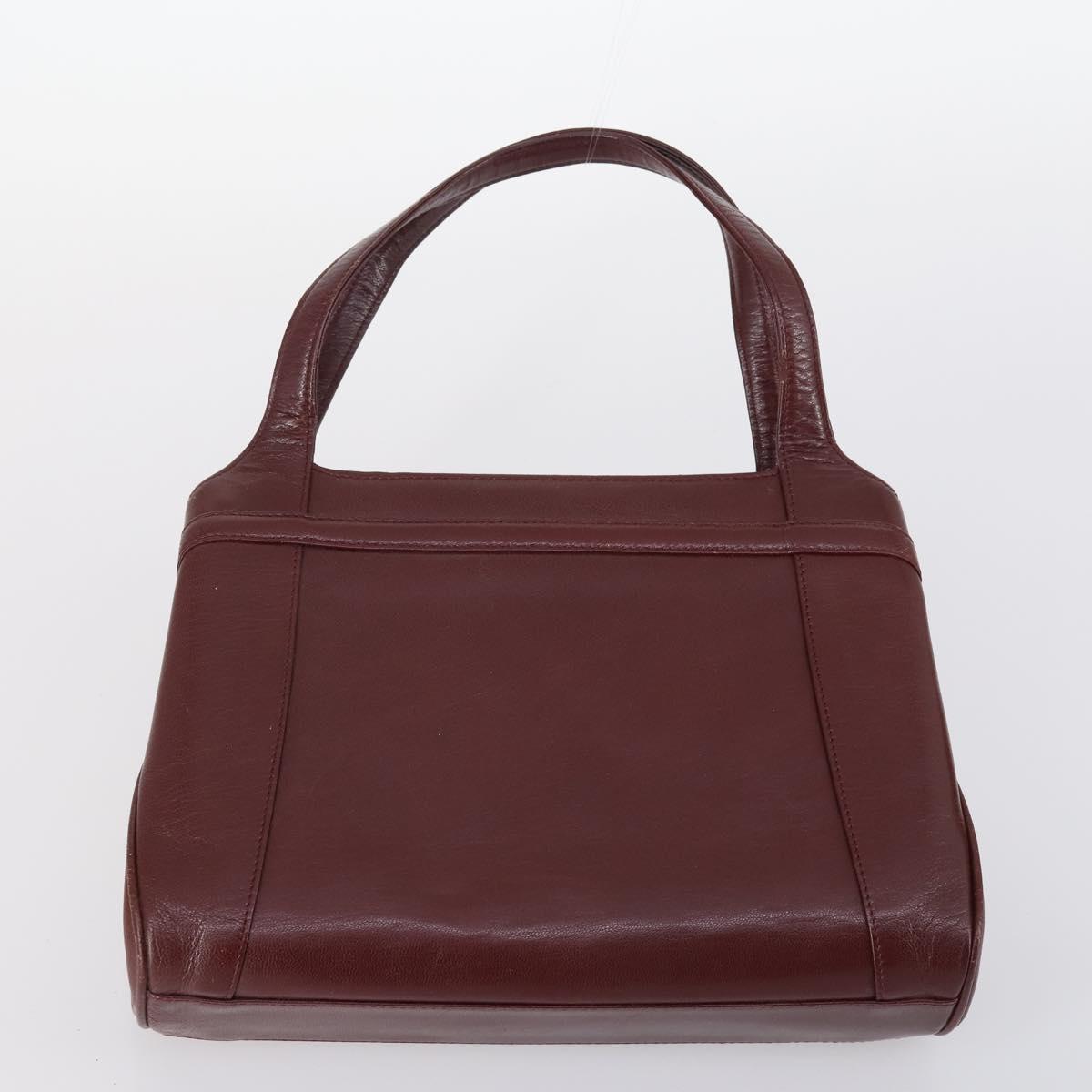 Chloe Hand Bag Leather 4Set Bordeaux Black Ivory Auth bs29866