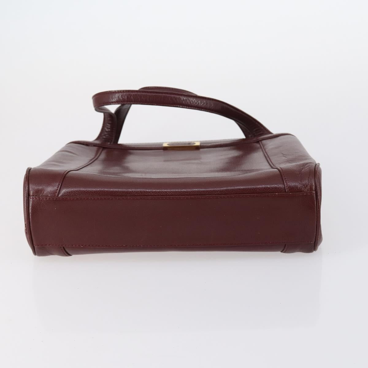 Chloe Hand Bag Leather 4Set Bordeaux Black Ivory Auth bs29866